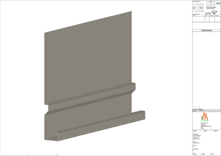 Aluminium Fascia Board - Type 2 - Butt Strap