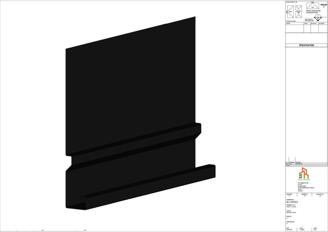 Aluminium Fascia Board - Type 2 - Butt Strap