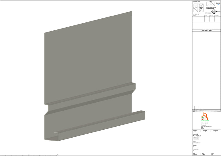 Aluminium Fascia Board - Type 2 - Butt Strap
