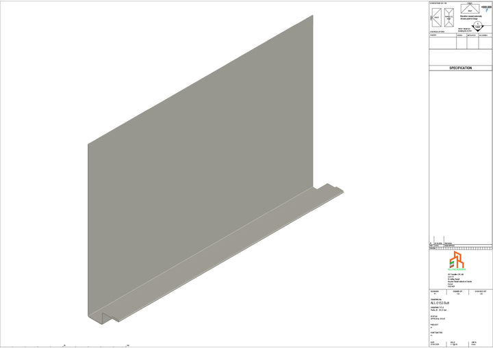 Aluminium Fascia Board - Type 20 - Butt Strap