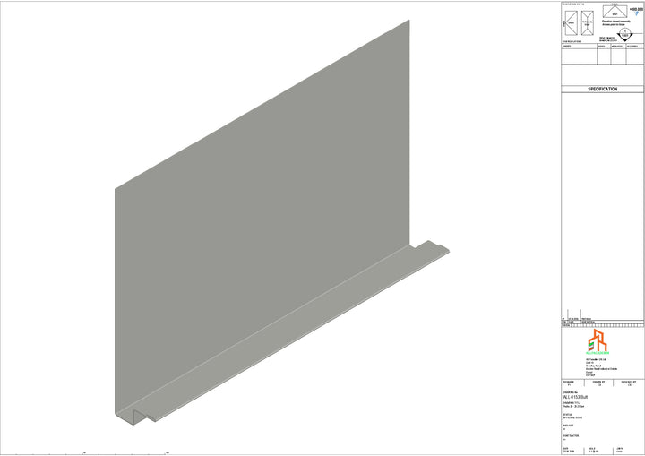 Aluminium Fascia Board - Type 20 - Butt Strap
