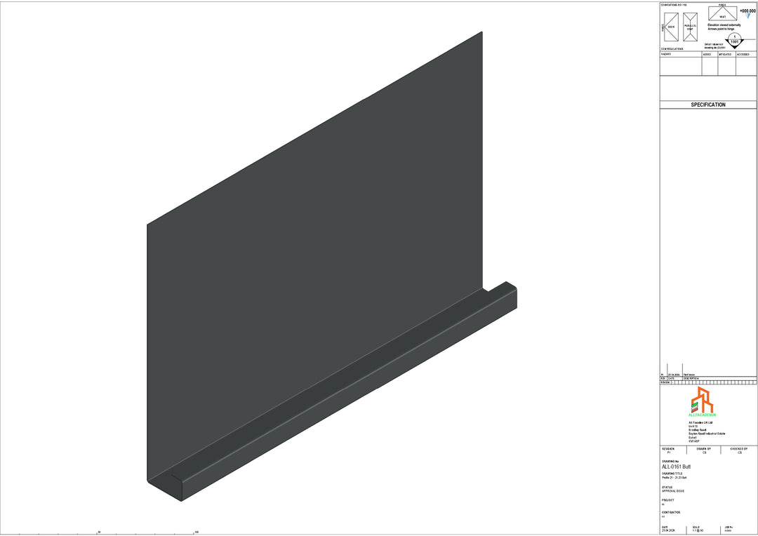 Aluminium Fascia Board - Type 21 - Butt Strap
