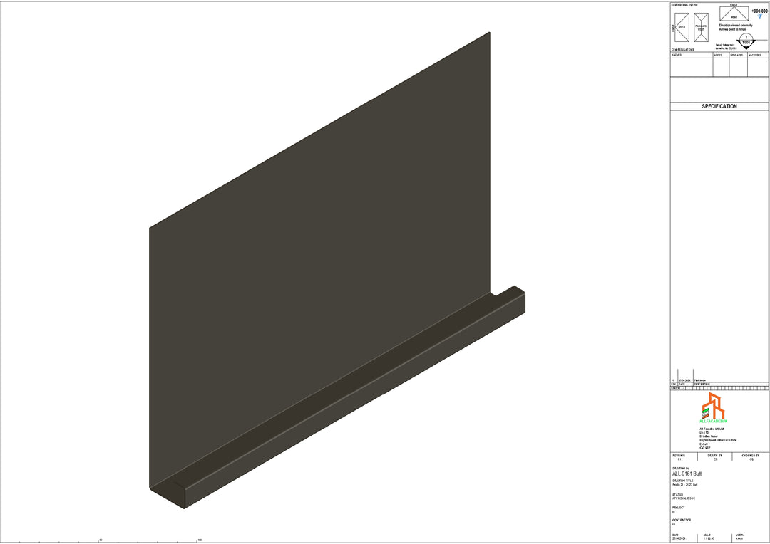Aluminium Fascia Board - Type 21 - Butt Strap