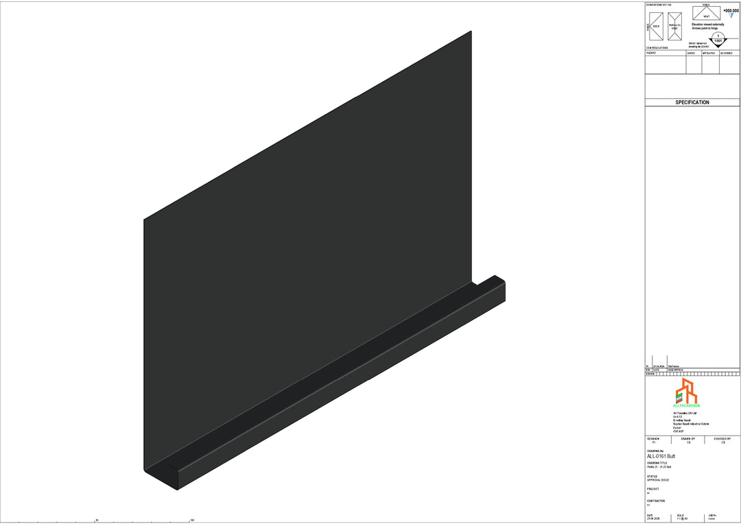 Aluminium Fascia Board - Type 21 - Butt Strap