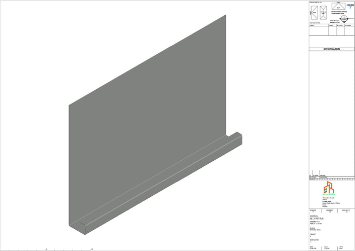Aluminium Fascia Board - Type 21 - Butt Strap