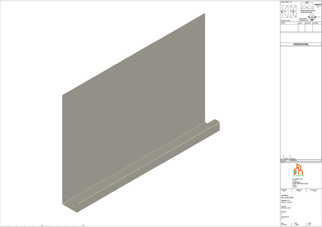 Aluminium Fascia Board - Type 21 - Butt Strap