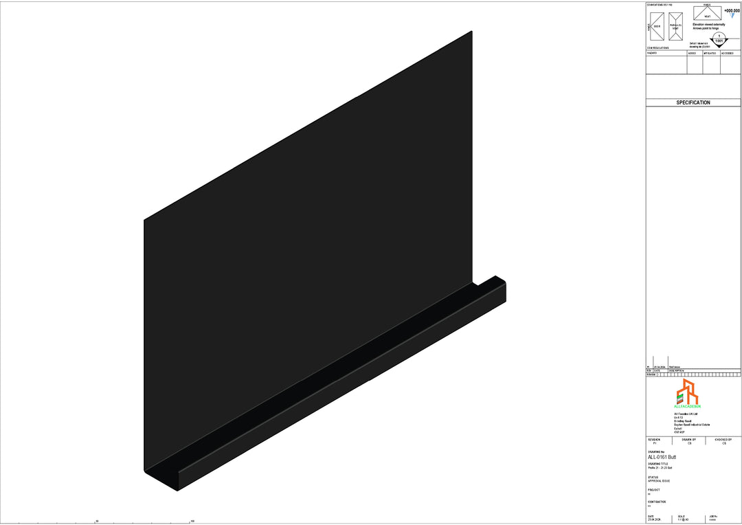 Aluminium Fascia Board - Type 21 - Butt Strap