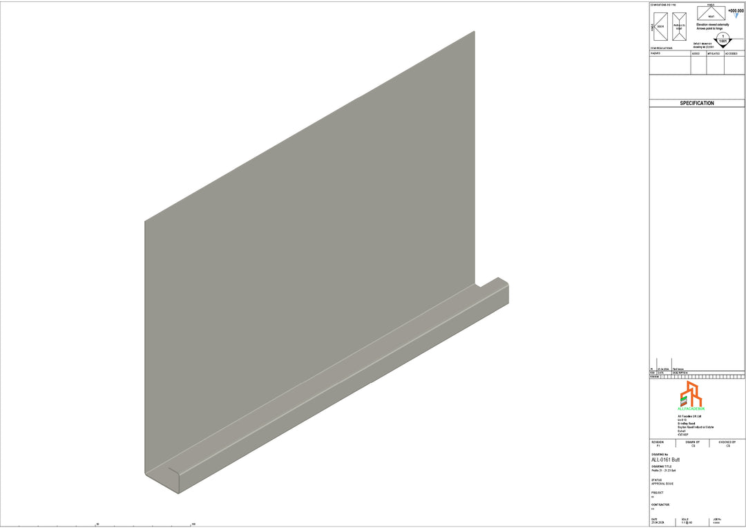 Aluminium Fascia Board - Type 21 - Butt Strap