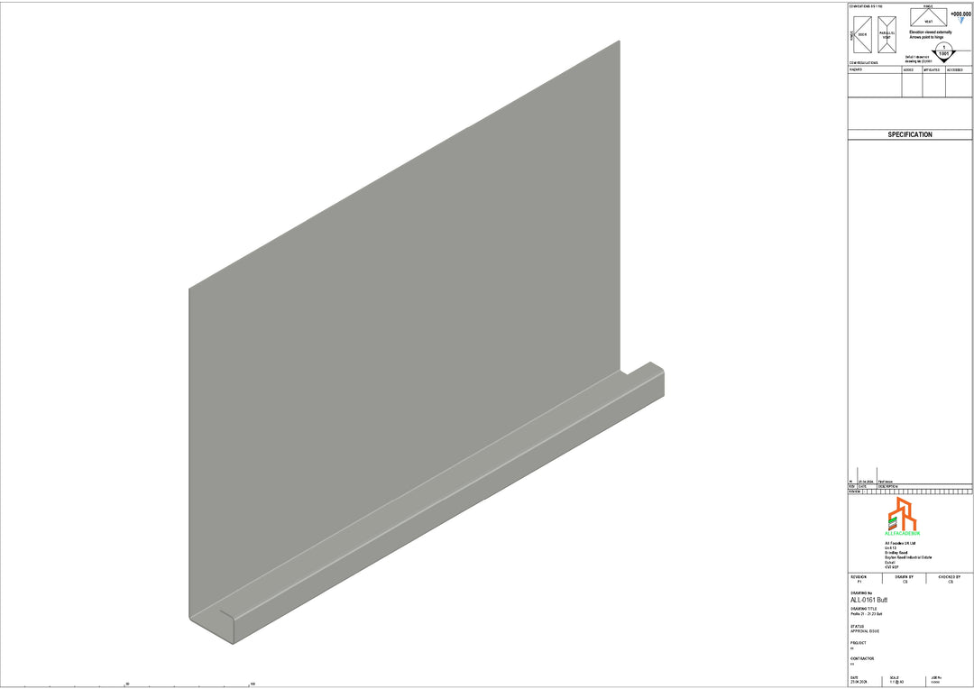Aluminium Fascia Board - Type 21 - Butt Strap