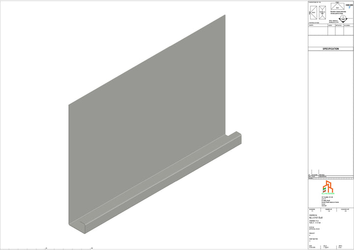 Aluminium Fascia Board - Type 21 - Butt Strap