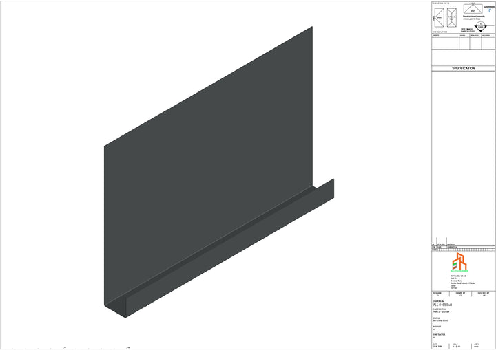 Aluminium Fascia Board - Type 22 - Butt Strap