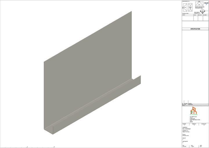 Aluminium Fascia Board - Type 22 - Butt Strap