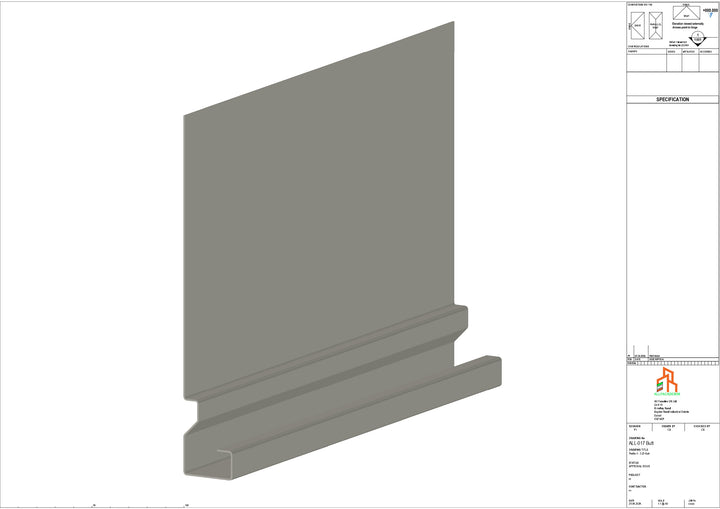 Aluminium Fascia Board - Type 3 - Butt Strap