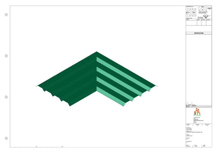 Aluminium Soffit - Type 6 - 90 Ext Corner 500x500mm
