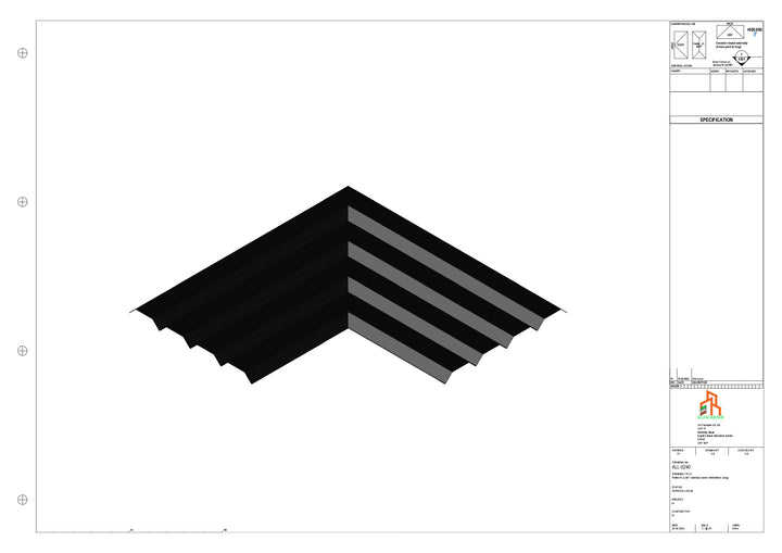 Aluminium Soffit - Type 6 - 90 Ext Corner 500x500mm