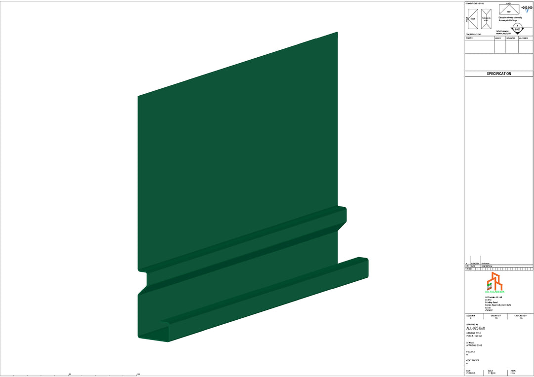 Aluminium Fascia Board - Type 4 - Butt Strap
