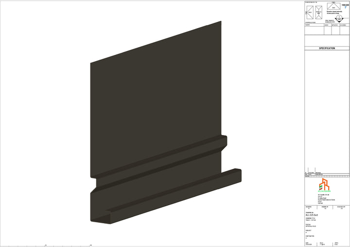 Aluminium Fascia Board - Type 4 - Butt Strap