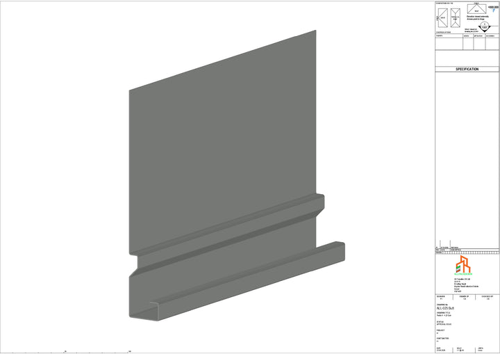 Aluminium Fascia Board - Type 4 - Butt Strap