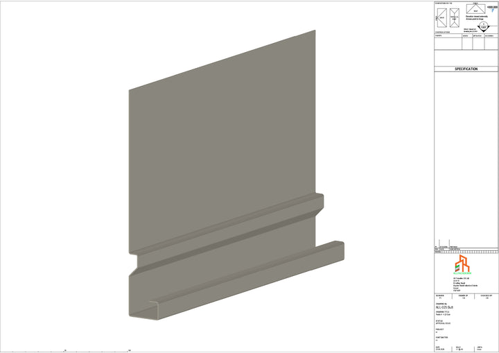 Aluminium Fascia Board - Type 4 - Butt Strap