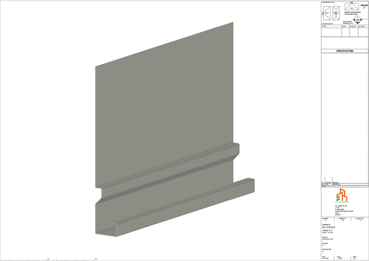 Aluminium Fascia Board - Type 4 - Butt Strap