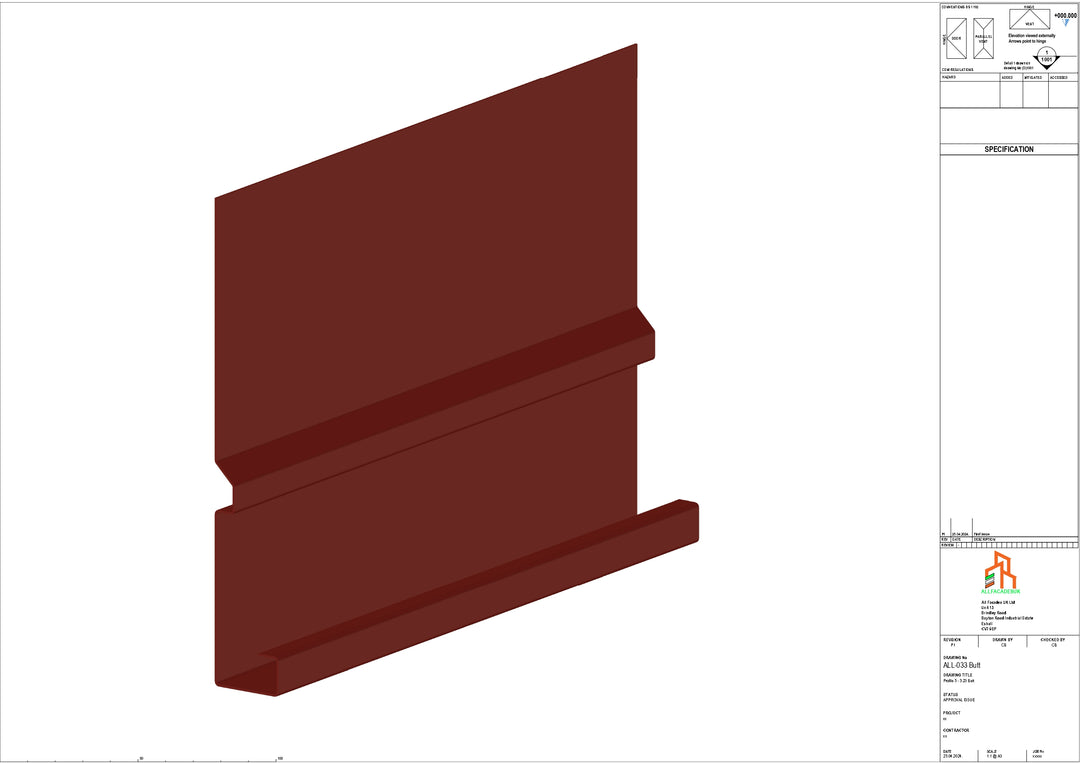 Aluminium Fascia Board - Type 5 - Butt Strap