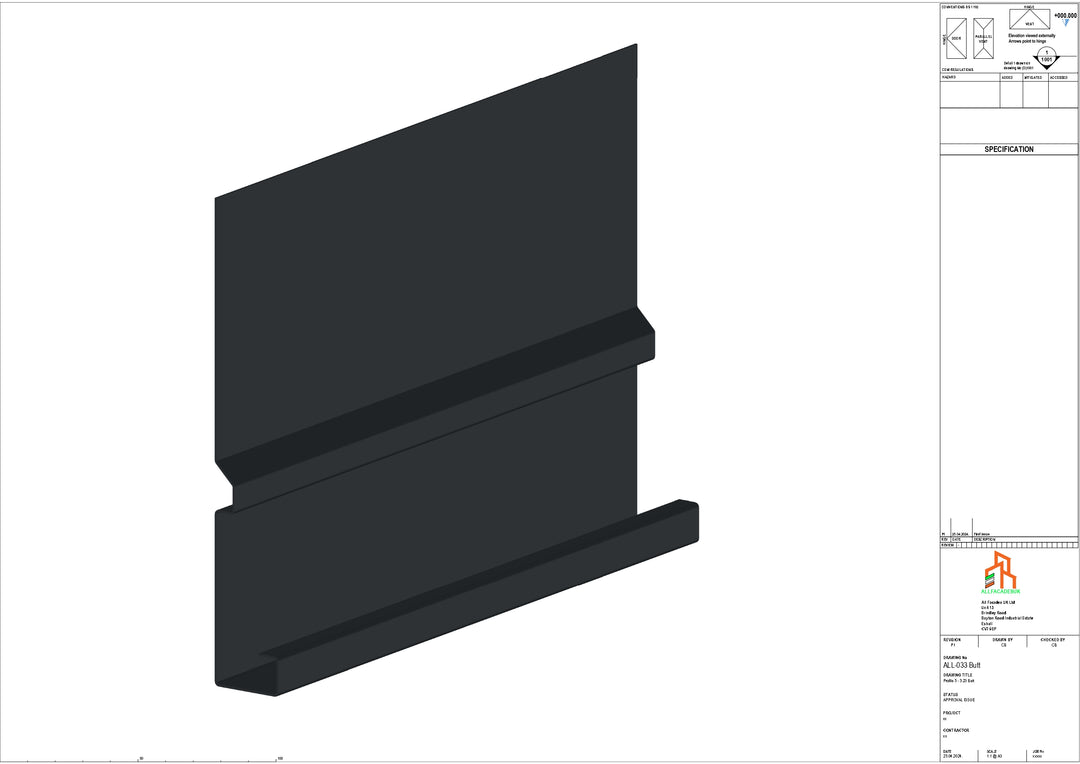 Aluminium Fascia Board - Type 5 - Butt Strap