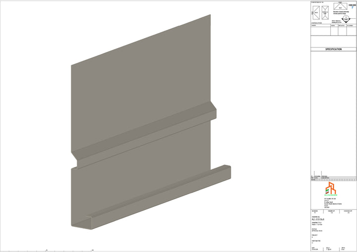 Aluminium Fascia Board - Type 5 - Butt Strap