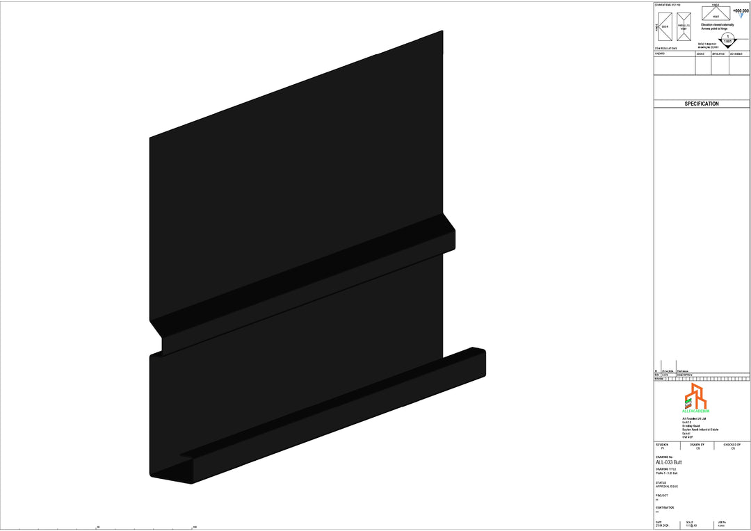 Aluminium Fascia Board - Type 5 - Butt Strap