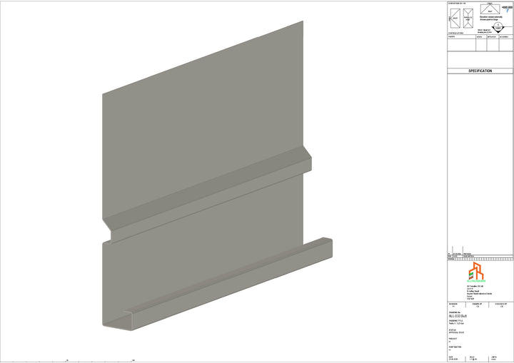 Aluminium Fascia Board - Type 5 - Butt Strap