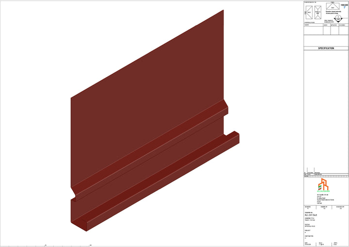 Aluminium Fascia Board - Type 6 - Butt Strap