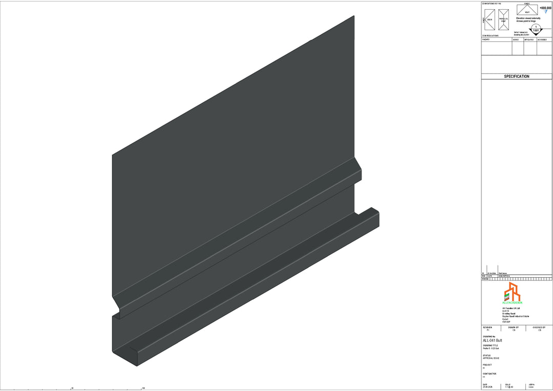 Aluminium Fascia Board - Type 6 - Butt Strap