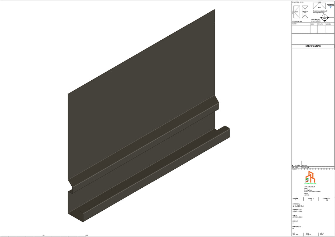 Aluminium Fascia Board - Type 6 - Butt Strap
