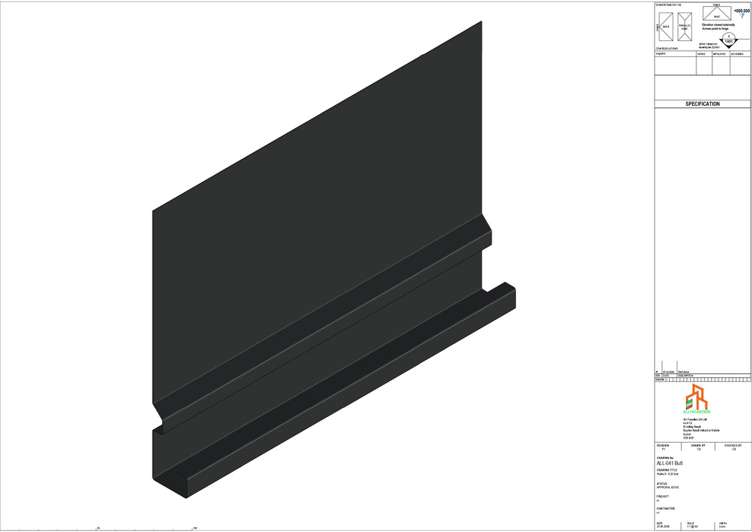 Aluminium Fascia Board - Type 6 - Butt Strap