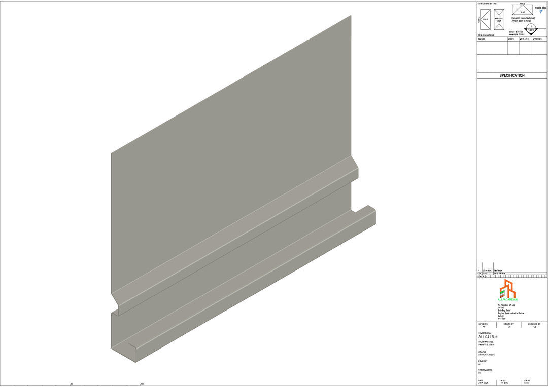 Aluminium Fascia Board - Type 6 - Butt Strap