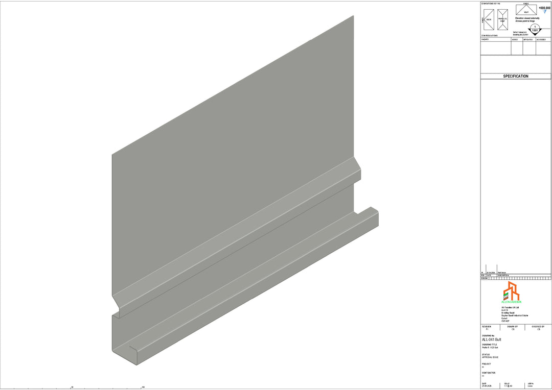 Aluminium Fascia Board - Type 6 - Butt Strap