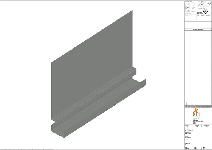 Aluminium Fascia Board - Type 7 - Butt Strap