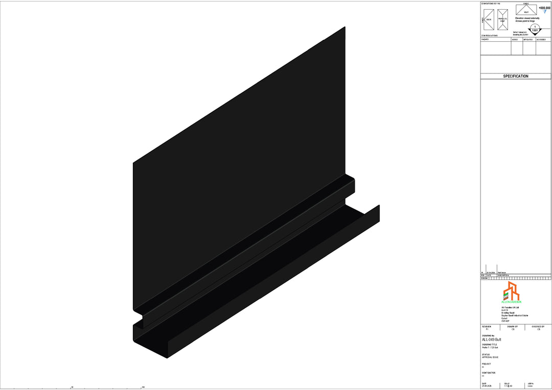 Aluminium Fascia Board - Type 7 - Butt Strap
