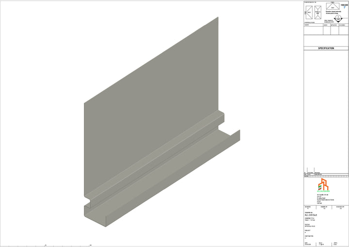 Aluminium Fascia Board - Type 7 - Butt Strap