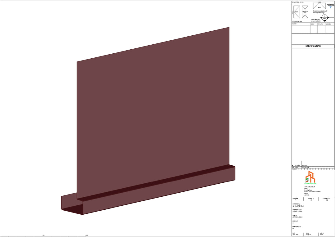 Aluminium Fascia Board - Type 8 - Butt Strap