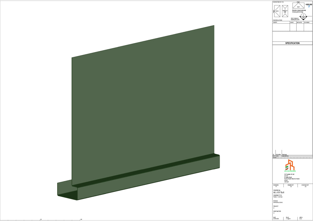 Aluminium Fascia Board - Type 8 - Butt Strap