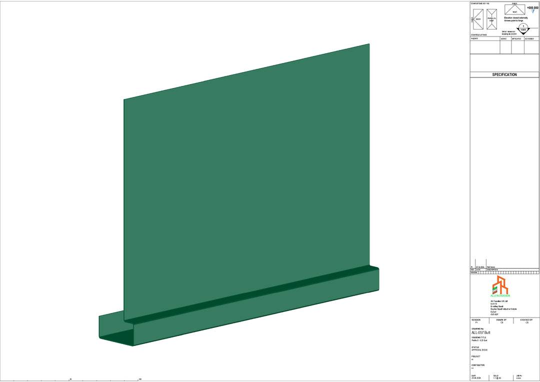 Aluminium Fascia Board - Type 8 - Butt Strap