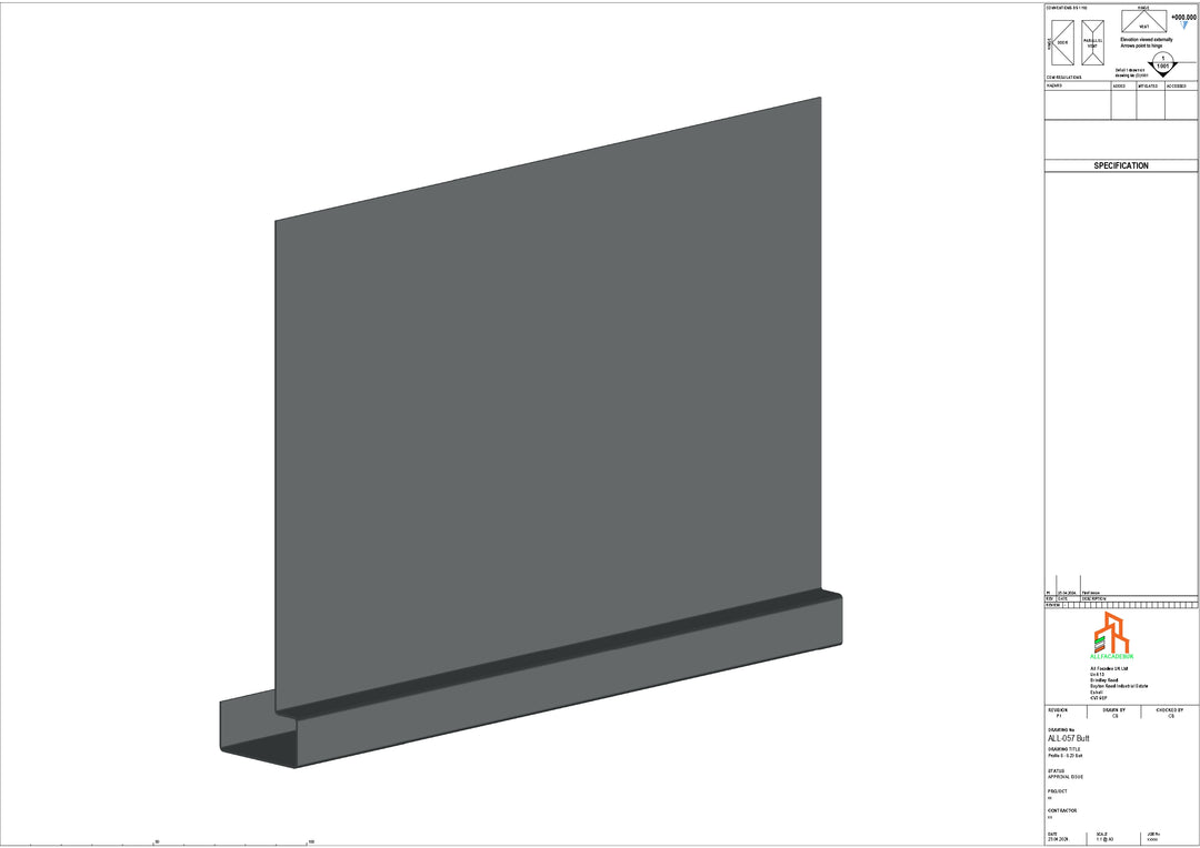 Aluminium Fascia Board - Type 8 - Butt Strap