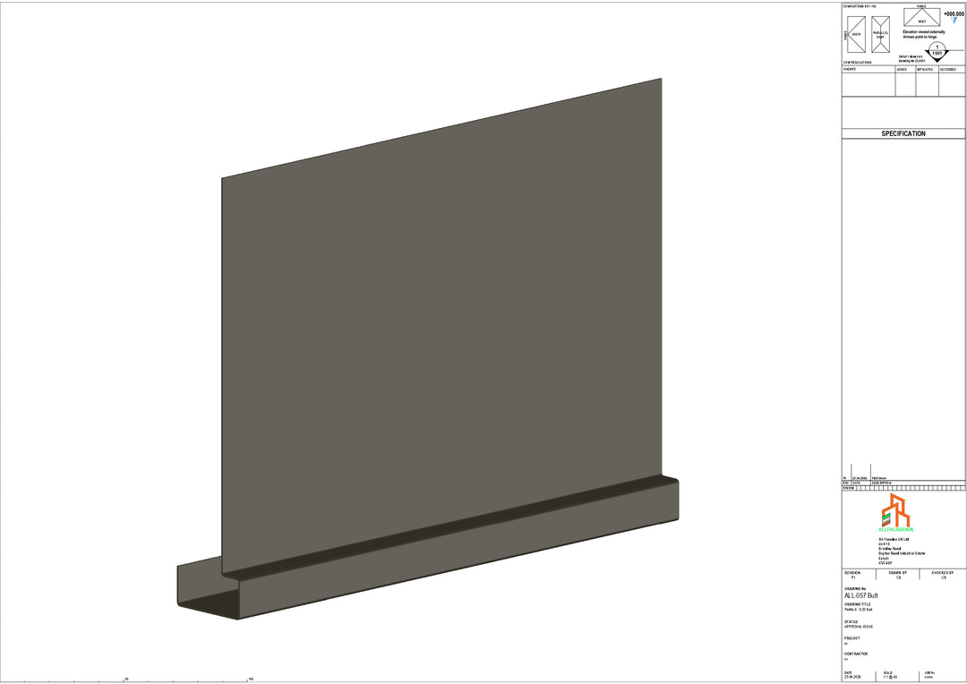 Aluminium Fascia Board - Type 8 - Butt Strap