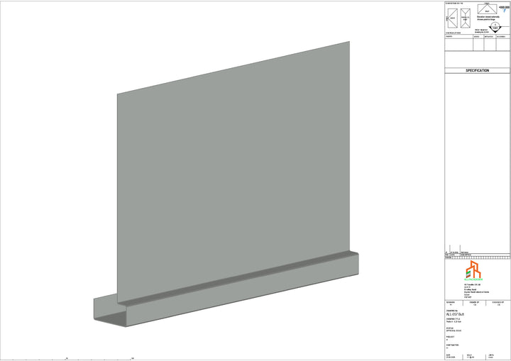Aluminium Fascia Board - Type 8 - Butt Strap