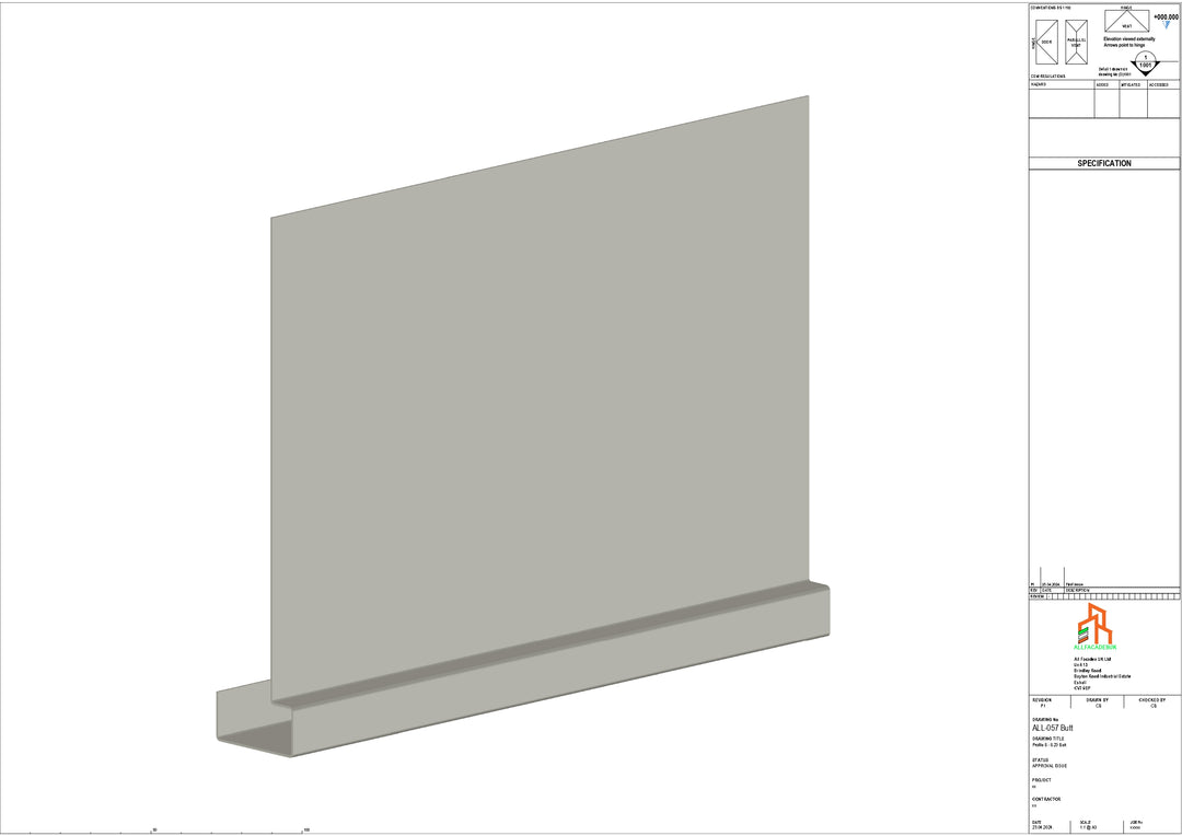 Aluminium Fascia Board - Type 8 - Butt Strap