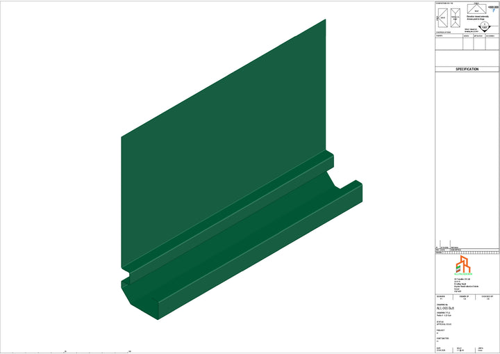 Aluminium Fascia Board - Type 9 - Butt Strap