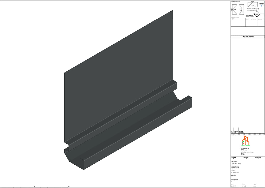 Aluminium Fascia Board - Type 9 - Butt Strap