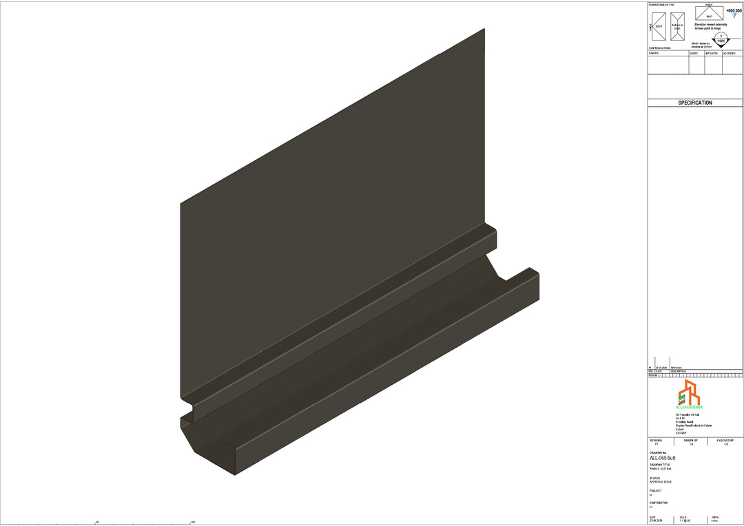 Aluminium Fascia Board - Type 9 - Butt Strap