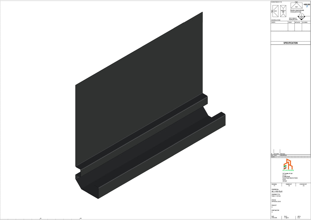 Aluminium Fascia Board - Type 9 - Butt Strap