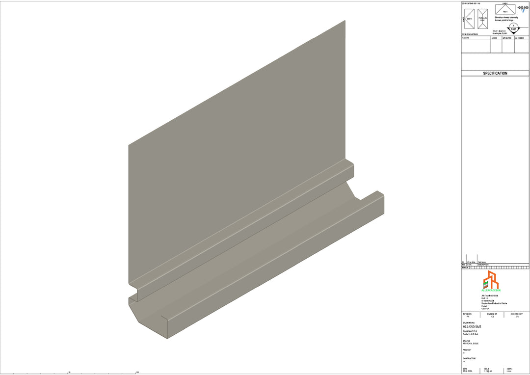 Aluminium Fascia Board - Type 9 - Butt Strap